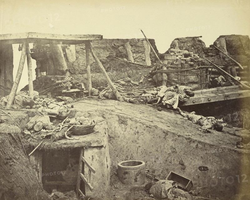 Interior of the English Entrance to North Fort; Felice Beato, 1832 - 1909, Henry Hering, 1814