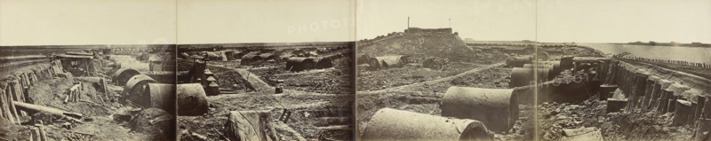 Panorama - Interior of the North Fort after its capture; Felice Beato, 1832 - 1909, Henry Hering