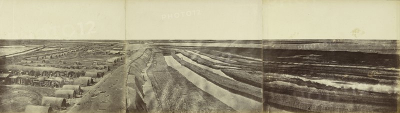 Interior of North Fort showing the Chinese Encampment; Felice Beato, 1832 - 1909, Henry Hering