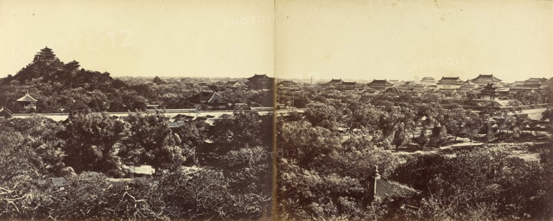 View of the Imperial Winter Palace, Peking, Beijing, China, showing the Artificial Hill; Felice Beato, 1832 - 1909, Henry