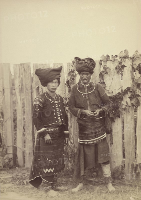 Kachin Women; Felice Beato, 1832 - 1909, Burma; 1887 - 1893; Albumen silver print