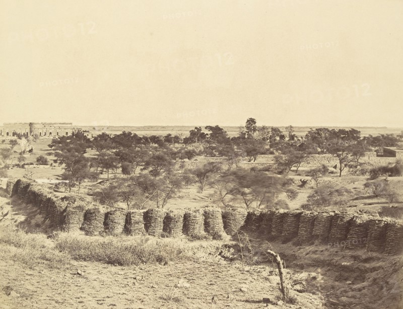 Mount Picquet, with in the Distance Metcalfe's House and Stables; Felice Beato, 1832 - 1909, Delhi, India