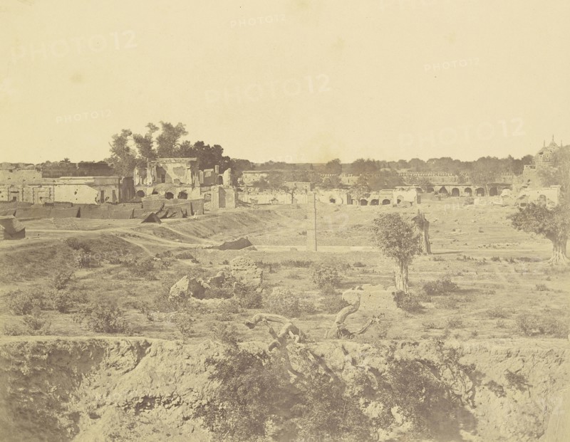 Position of the Custom House Battery; Felice Beato, 1832 - 1909, Delhi, India; 1858; Albumen silver print