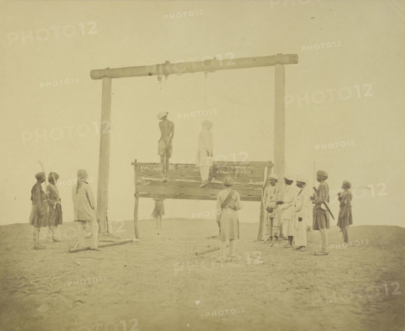 Execution of Rebels, Lucknow; Felice Beato, 1832 - 1909, Lucknow, Uttar Pradesh, India; 1858; Albumen