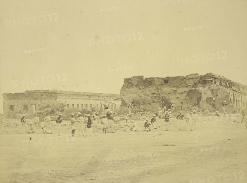 Major-General Sir Hugh Wheeler's Entrenchment at Cawnpore; Felice Beato, 1832 - 1909, Cawnpore, Uttar