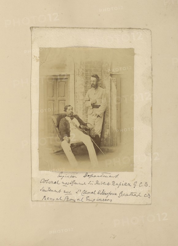 Major-General Sir Robert Napier and Lieutenant-Colonel William Wilberforce Harris Greathed, Bengal Royal Engineers; Felice Beato