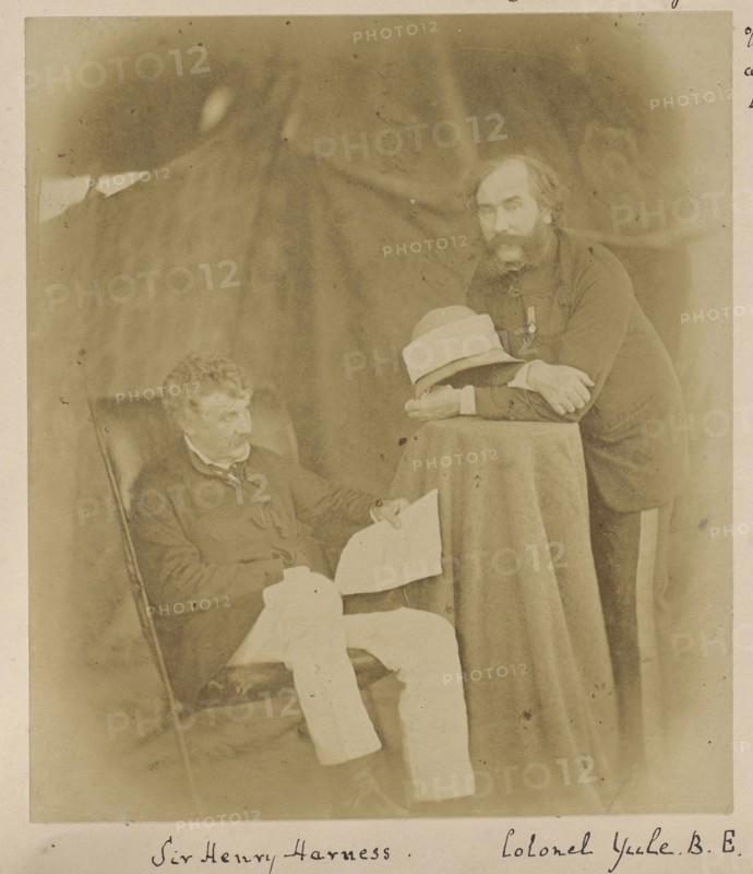 Sir Henry Drury Harness, K.C.B., Colonel Commandant, Royal Engineers and Colonel Robert Abercromby Yule, B.E; Felice Beato