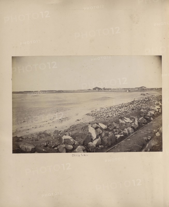 Okhla Weir; Unknown maker; Delhi, India; before 1875; Albumen silver print