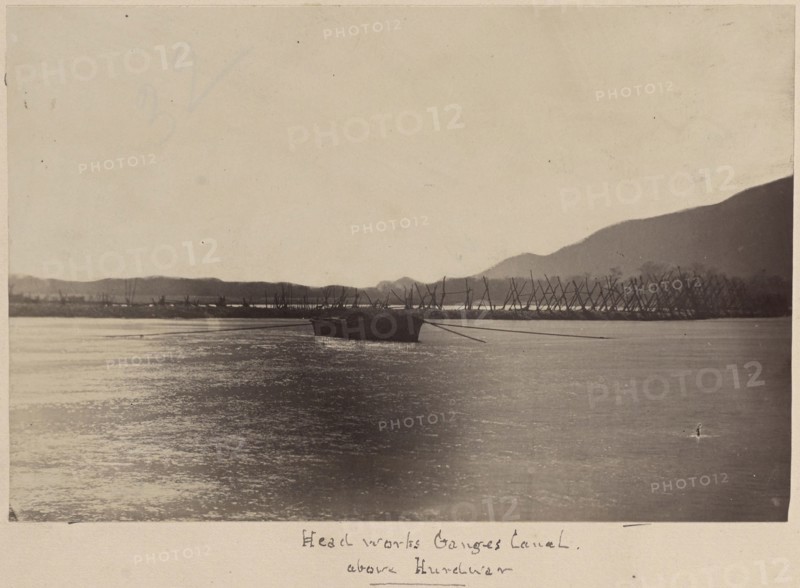Headworks Ganges Canal, above Hurdwar; Haridwar, India; about 1881; Albumen silver print