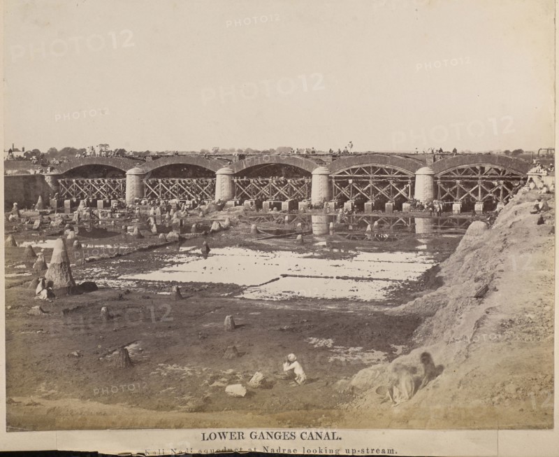 Lower Ganges Canal, Kali Nadi aqueduct; possibly G.W. Woodcroft, British, active 1860s - 1880s, Doab, India; about 1872