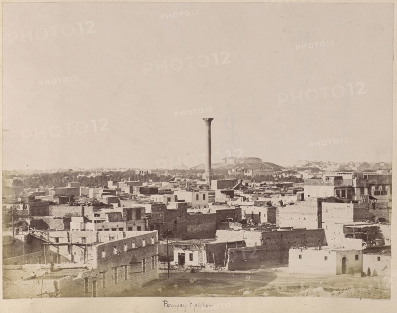 Pompey's Pillar; Alexandria, Egypt; about 1881; Albumen silver print