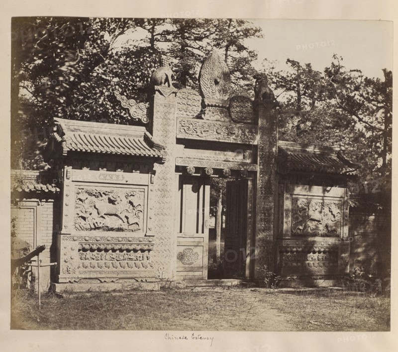 Exterior of the Tomb, Depot near Peking; Felice Beato, 1832 - 1909, Henry Hering, 1814 - 1893