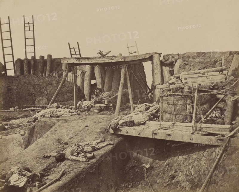 Interior of the Angle of Taku North Fort Immediately After Its Capture by Storm; Felice Beato, 1832 - 1909