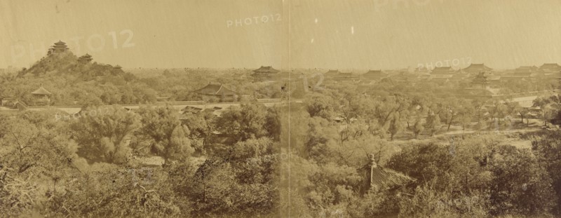 View of the Imperial Winter Palace, Pekin, Showing the Artificial Mill, October 29, 1860; Felice Beato