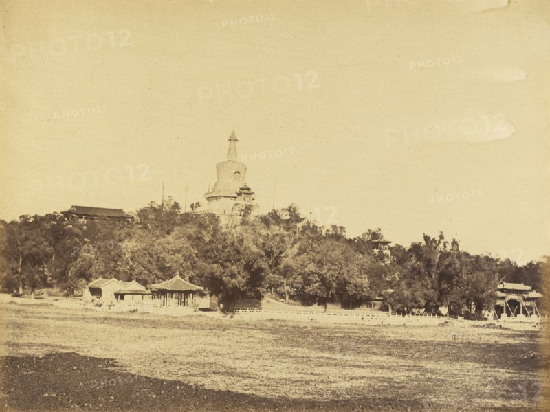 The Great Pagoda on the Imperial Winter Garden Palace, October 29, 1860; Felice Beato, 1832 - 1909, Pekin