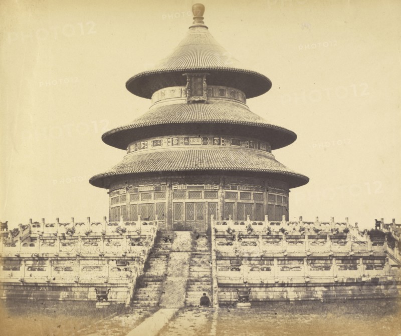 Sacred Temple of Heaven Where the Emperor Sacrifices Once a Year in the Chinese City of Pekin, October 1860; Felice Beato