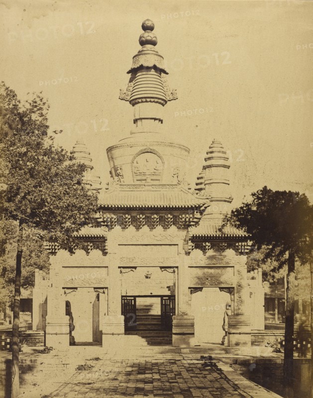 Thibetan Monument in the Lama Temple Near Pekin, August 1860; Felice Beato, 1832 - 1909, Pekin, China