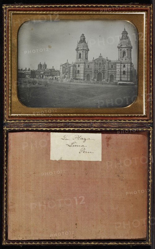 The Plaza in Lima, Peru; American, Attributed to Carleton Watkins, American, 1829 - 1916, Peru; about 1852; Daguerreotype