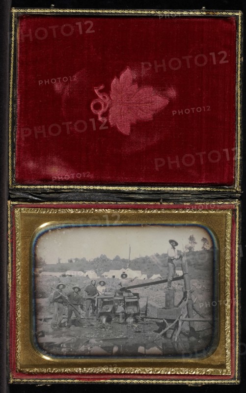 Placer Mining Scene; Unknown, Attributed to Carleton Watkins, American, 1829 - 1916, California, Placer, United States