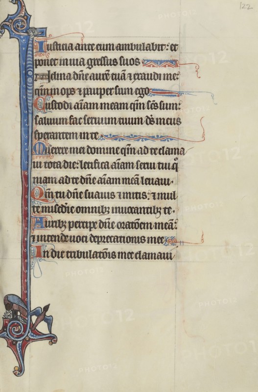 Initial I: A Bird Feeding its Young and a Bird in Flight; Bute Master, Franco-Flemish, active about 1260 - 1290, Northeastern