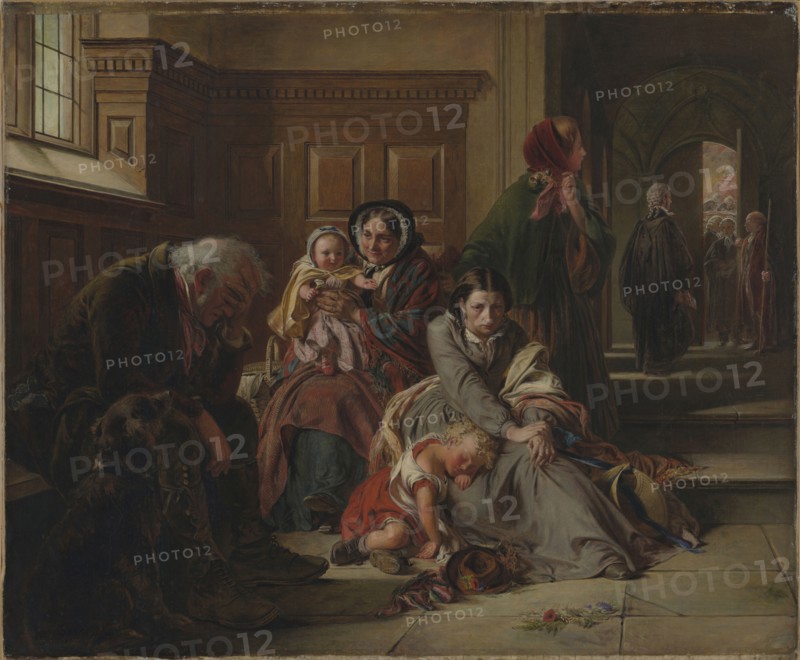 Waiting for the Verdict; Abraham Solomon, British, 1824 - 1862, England; 1859; Oil on canvas; 63.5 x 88.9 cm, 25 x 35 in