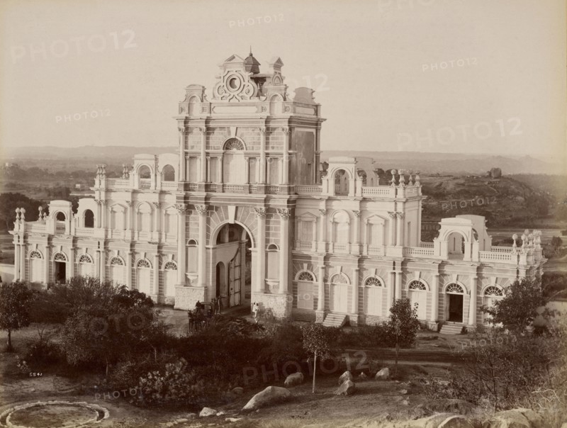 Gateway, Faluknuma Palace; Lala Deen Dayal, Indian, 1844 - 1905, India; 1888; Gelatin silver print; 20.6 x 27.1 cm