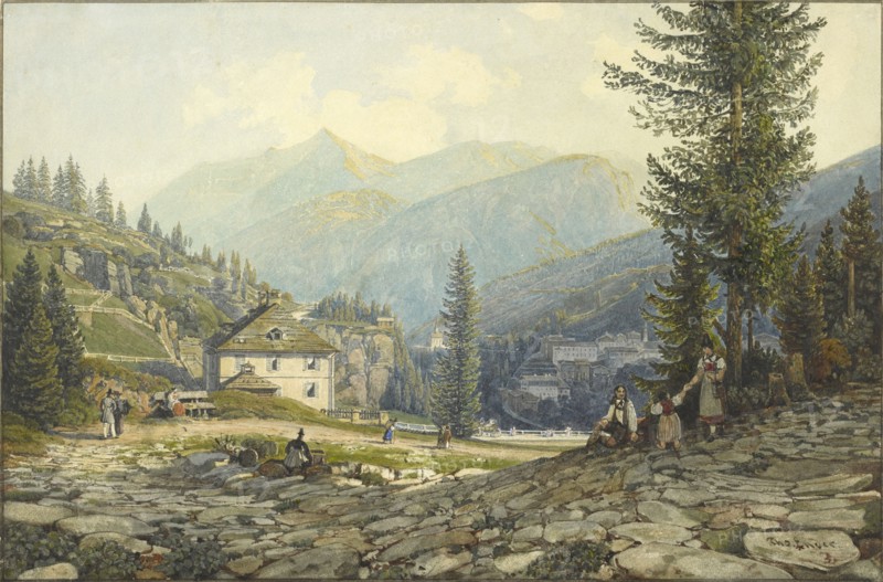 View of the Residence of Archduke Johann in Gastein Hot Springs; Thomas Ender, Austrian, 1793 - 1875, Austria; about 1829