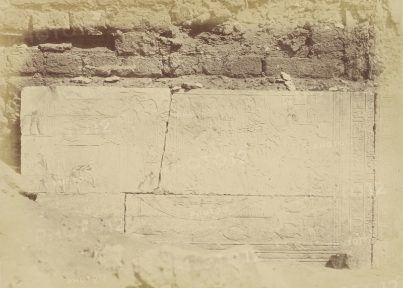 Sakkarah, Inscriptions of Ptah-Mes' Tomb; Théodule Devéria, French, 1831 - 1871, France; 1859; Albumen silver print