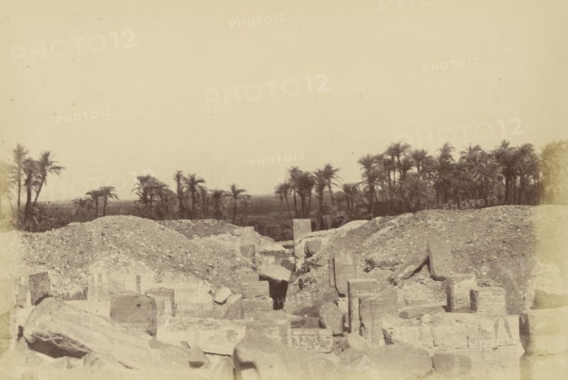 Abydos, Small Temple; Théodule Devéria, French, 1831 - 1871, France; 1859; Albumen silver print