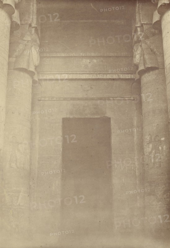 The Inner Entrance of the Temple of Denderah; Théodule Devéria, French, 1831 - 1871, France; 1865; Albumen silver print