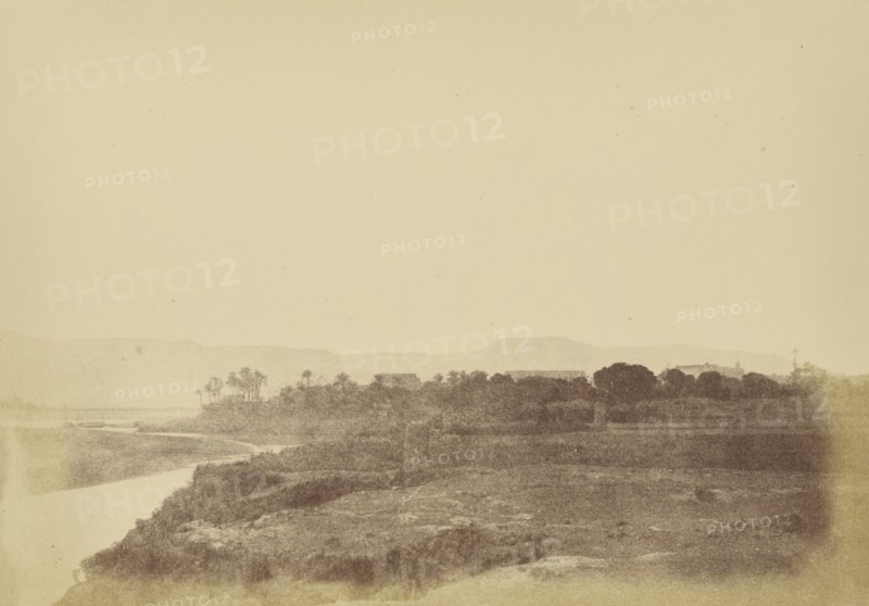 Overview of Luxor; Théodule Devéria, French, 1831 - 1871, France; 1859; Albumen silver print