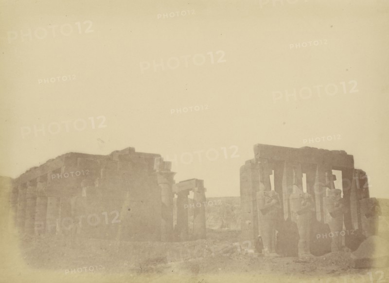 Overview of the Ramesseum; Théodule Devéria, French, 1831 - 1871, France; 1859; Albumen silver print
