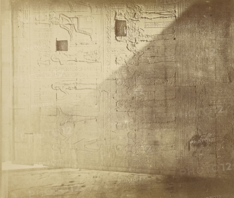 Inscriptions of the Isis Temple in Philae; Théodule Devéria, French, 1831 - 1871, France; 1859; Albumen silver print