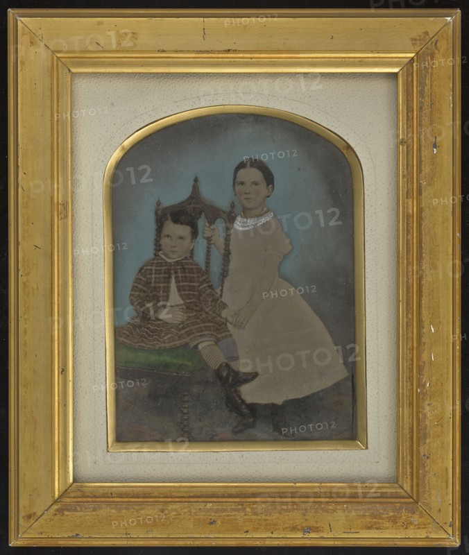 Portrait of John and Julia Smith; Barre, Massachusetts, United States; about 1863; Hand-colored tintype; 20 x 14.5 cm