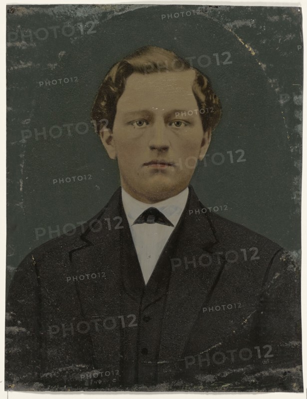 Portrait of man; United States; 1860s - 1880s; Hand-colored tintype; Sheet: 21.5 x 16.7 cm, 8 7,16 x 6 9,16 in