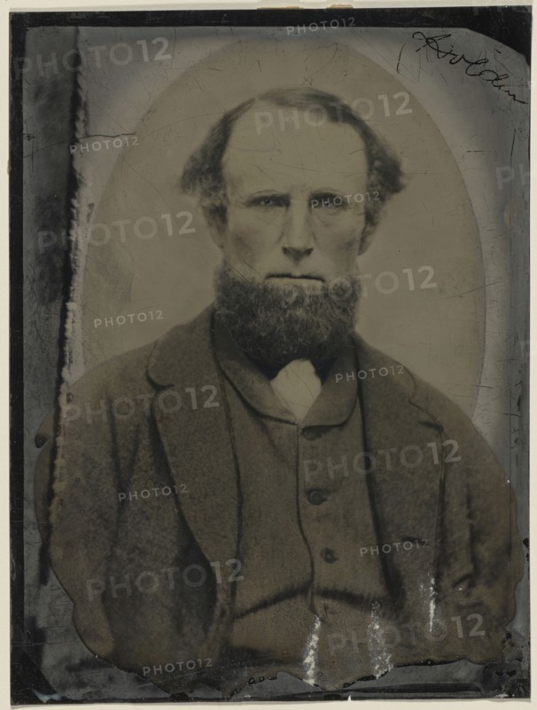 Portrait of bearded man; United States; 1860s - 1880s; Hand-colored tintype; Sheet: 21.9 x 16.4 cm, 8 5,8 x 6 7,16 in