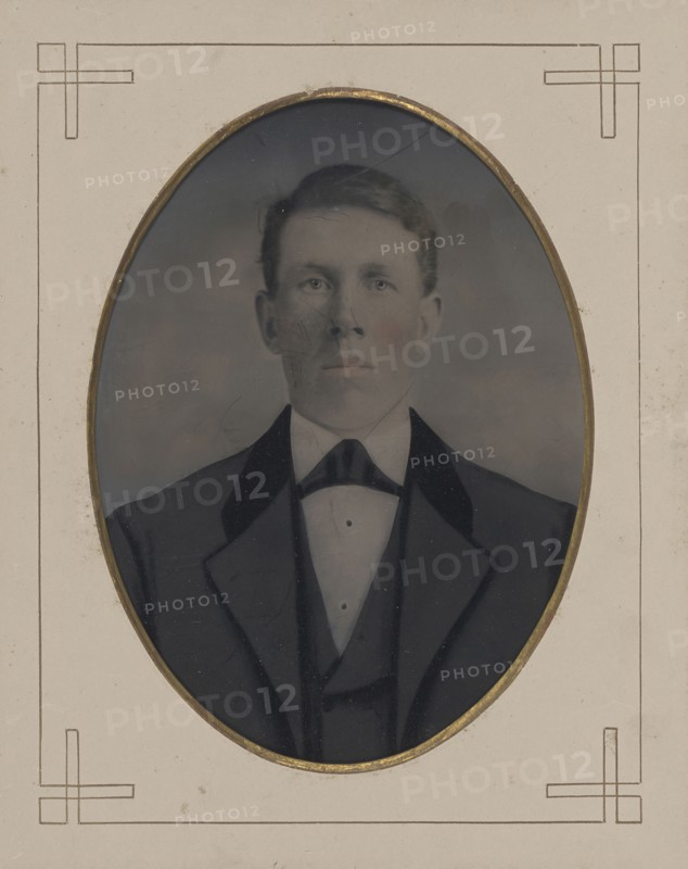 Portrait of young man; United States; 1860s - 1880s; Hand-colored tintype; Sheet: 21.5 x 16.6 cm, 8 7,16 x 6 9,16 in