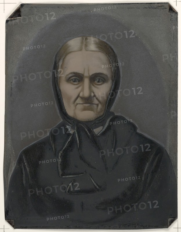Portrait of old woman; United States; 1860s - 1880s; Hand-colored tintype; Sheet: 21.5 x 16.5 cm, 8 7,16 x 6 1,2 in