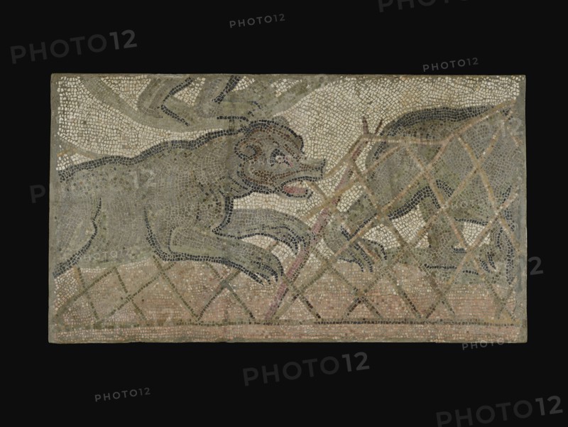 Mosaic Floor Panel; 4th century A.D; Stone tesserae; 97.8 × 174 × 9.5 cm, 38 1,2 × 68 1,2 × 3 3,4 in