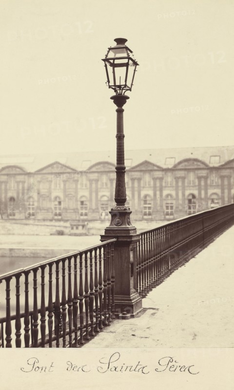 Pont des Saints-Pères; Charles Marville, French, 1813 - 1879, France; about 1877; Albumen silver print
