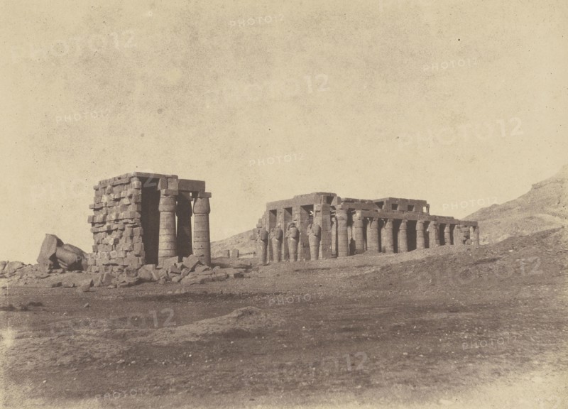 Ramesseum, Thebes; John Beasly Greene, American, born France, 1832 - 1856, print: probably France; 1854 - 1855; Salted paper