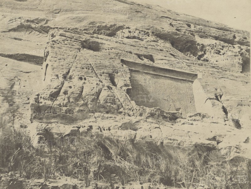 Ibsamboul, Stèle à Droite du Temple d'Hathor; John Beasly Greene, American, born France, 1832 - 1856, negative: Egypt; 1854