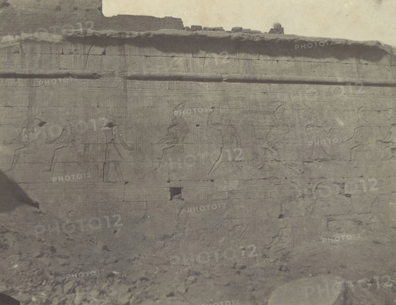 Edfou, Sculptures et Inscriptions de la Façade Orientale du Mur d'Enceinte; John Beasly Greene, American, born France, 1832