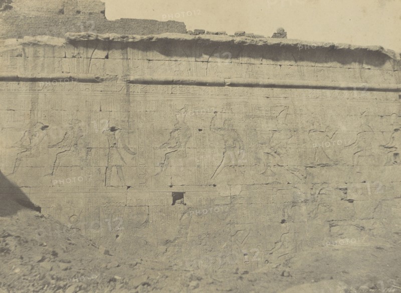 Edfou, Sculptures et Inscriptions de la Façade Orientale du Mur d'Enceinte; John Beasly Greene, American, born France, 1832