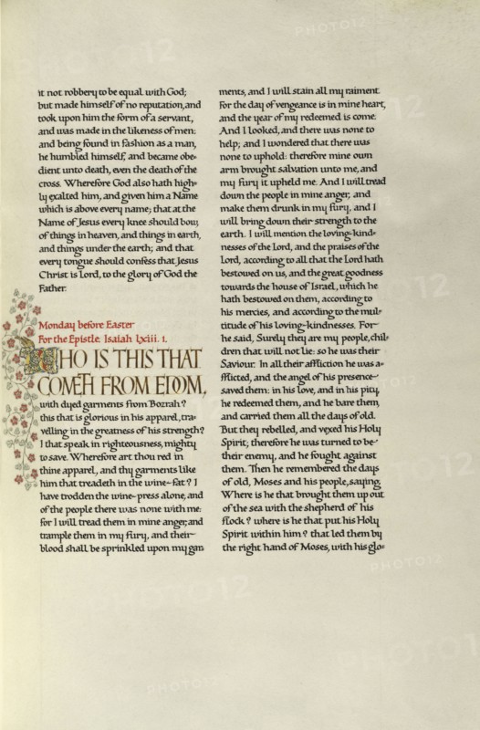 Decorated Text Page; Madelyn Walker, English, active 1930s, England; about 1930; Gold leaf, tempera colors, and pen and black