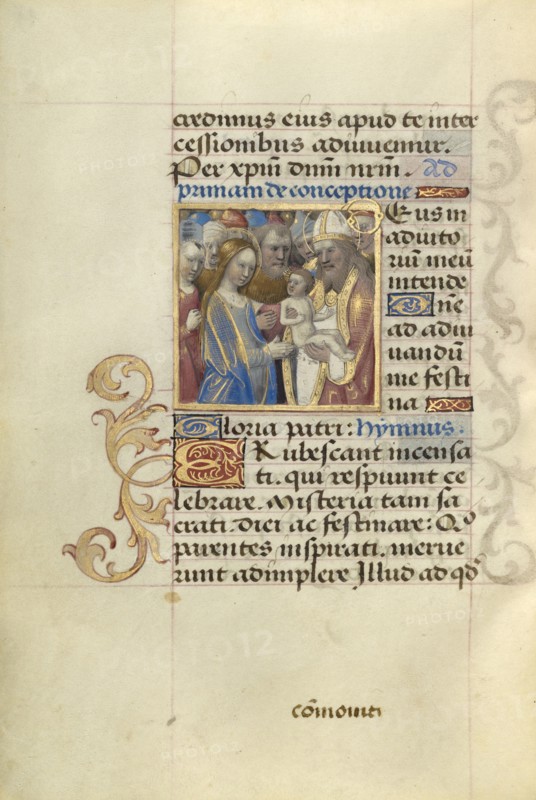 Presentation at the Temple; Master of Cardinal Bourbon, French, about 1480 - 1500, Paris, France; about 1500; Tempera colors
