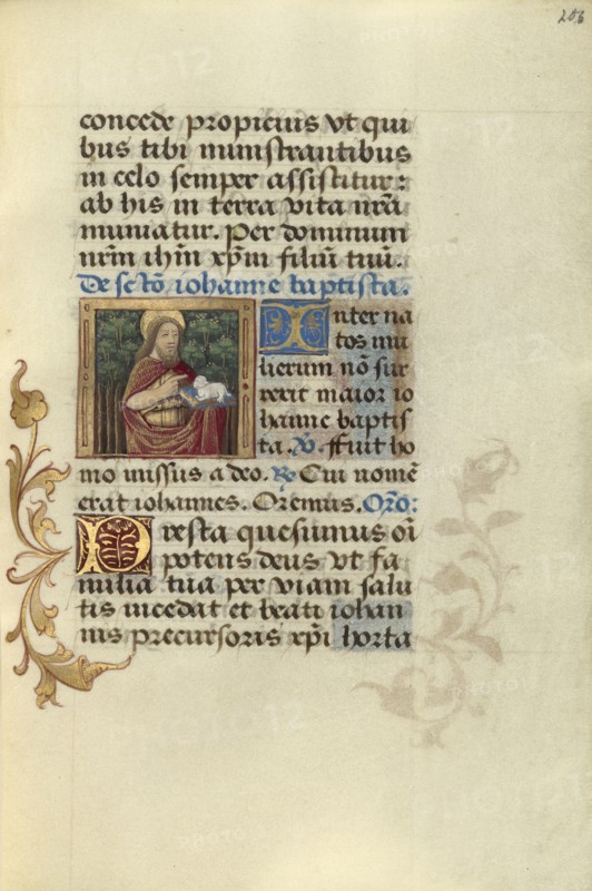 John the Baptist; Master of Jacques de Besançon, French, active about 1480 - 1500, Paris, France; about 1500; Tempera colors