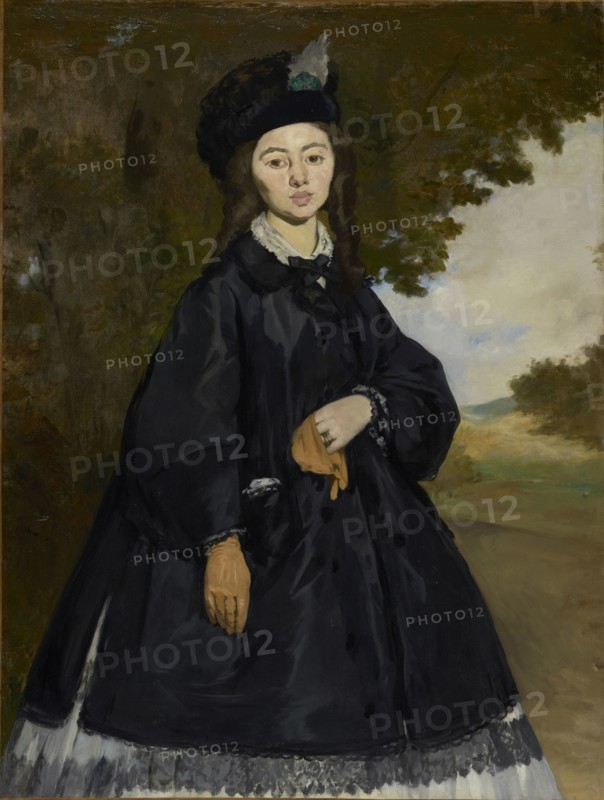 Portrait of Madame Brunet; Édouard Manet, French, 1832 - 1883, France; about 1861 - 1863, reworked by 1867; Oil on canvas