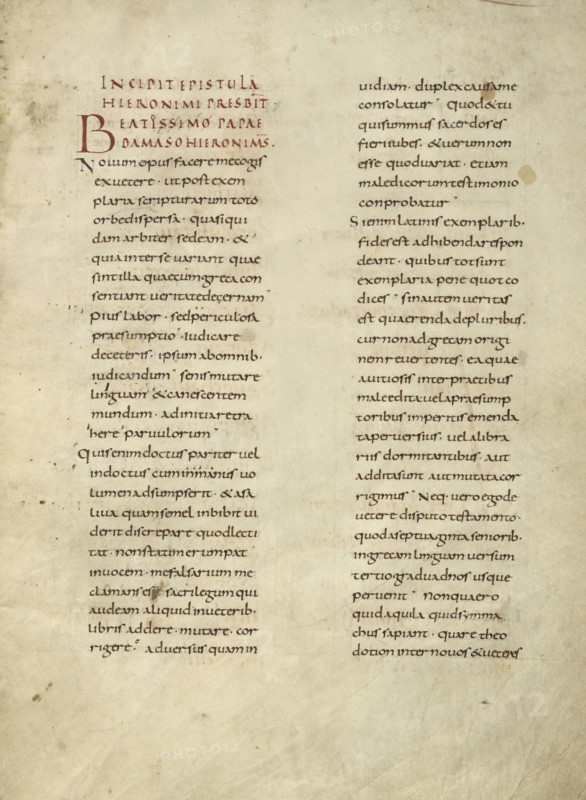 Text Page; Lorsch, Germany; about 826 - 838; Tempera colors on parchment; Leaf: Leaf: 31.6 x 24 cm, 12 7,16 x 9 7,16 in