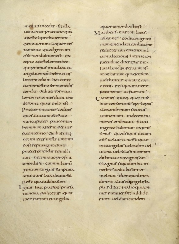 Text Page; Lorsch, Germany; about 826 - 838; Tempera colors on parchment; Leaf: Leaf: 31.6 x 24 cm, 12 7,16 x 9 7,16 in